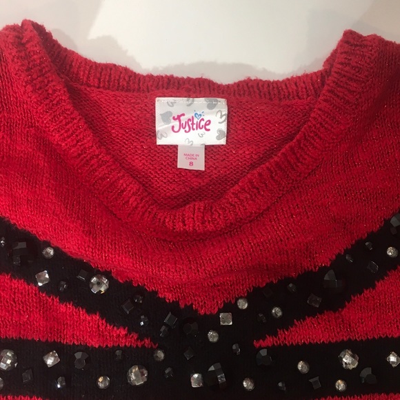 Justice “ROCK” short sleeve sweater - Picture 5 of 6